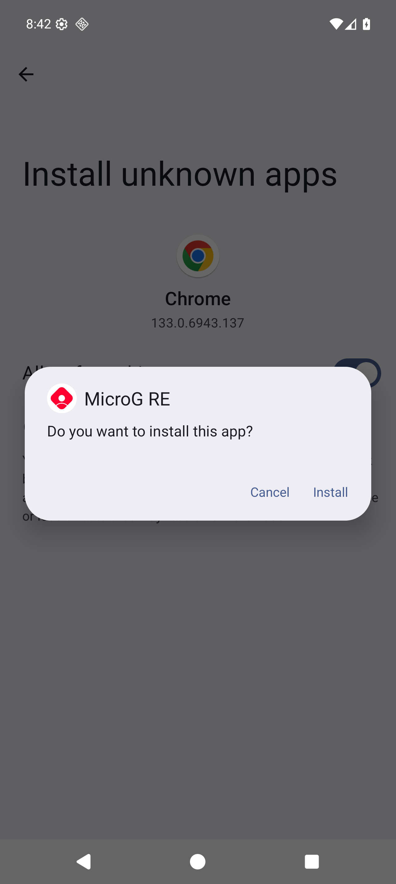 Installing MicroG RE and the ReVanced Extended APK on Android